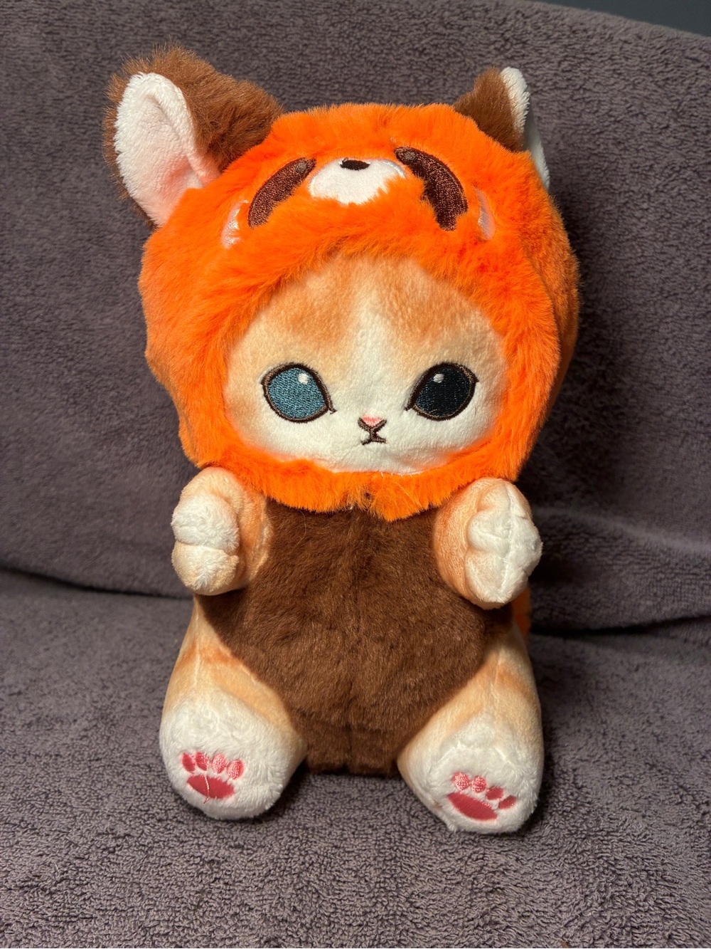 Authentic Mofusand Cat Plush Red Panda Long Tailed Animal Series 9 Inches